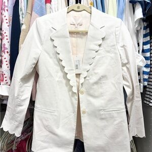 Scalloped Cream Blazer